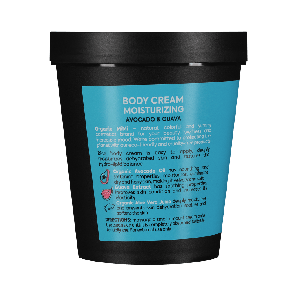 Organic Mimi Moisturizing Body Cream – Avocado & Guava, 200ml
