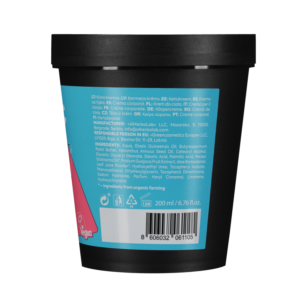 Organic Mimi Moisturizing Body Cream – Avocado & Guava, 200ml