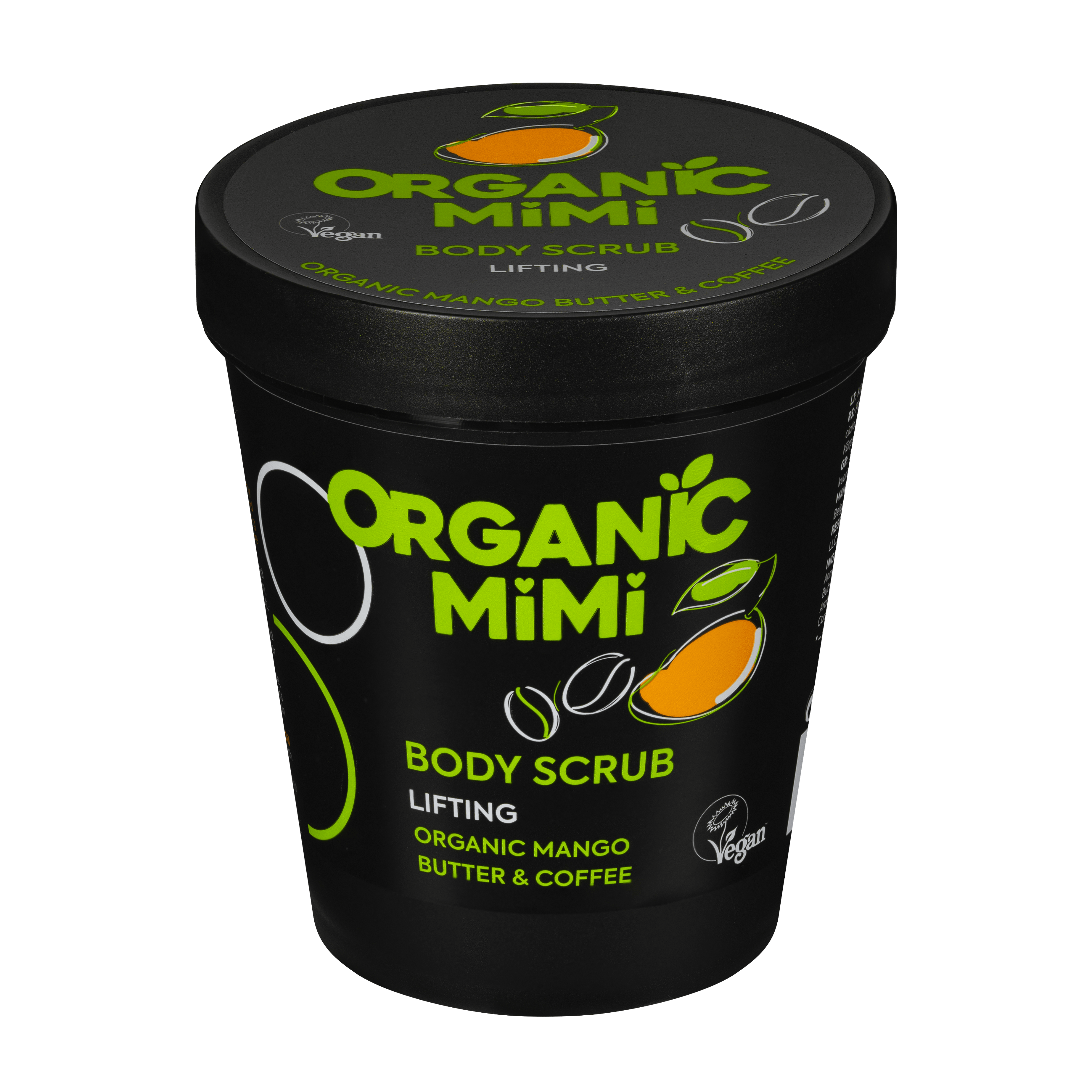 Organic Mimi Lifting Body Scrub – Mango & Coffee, 250g