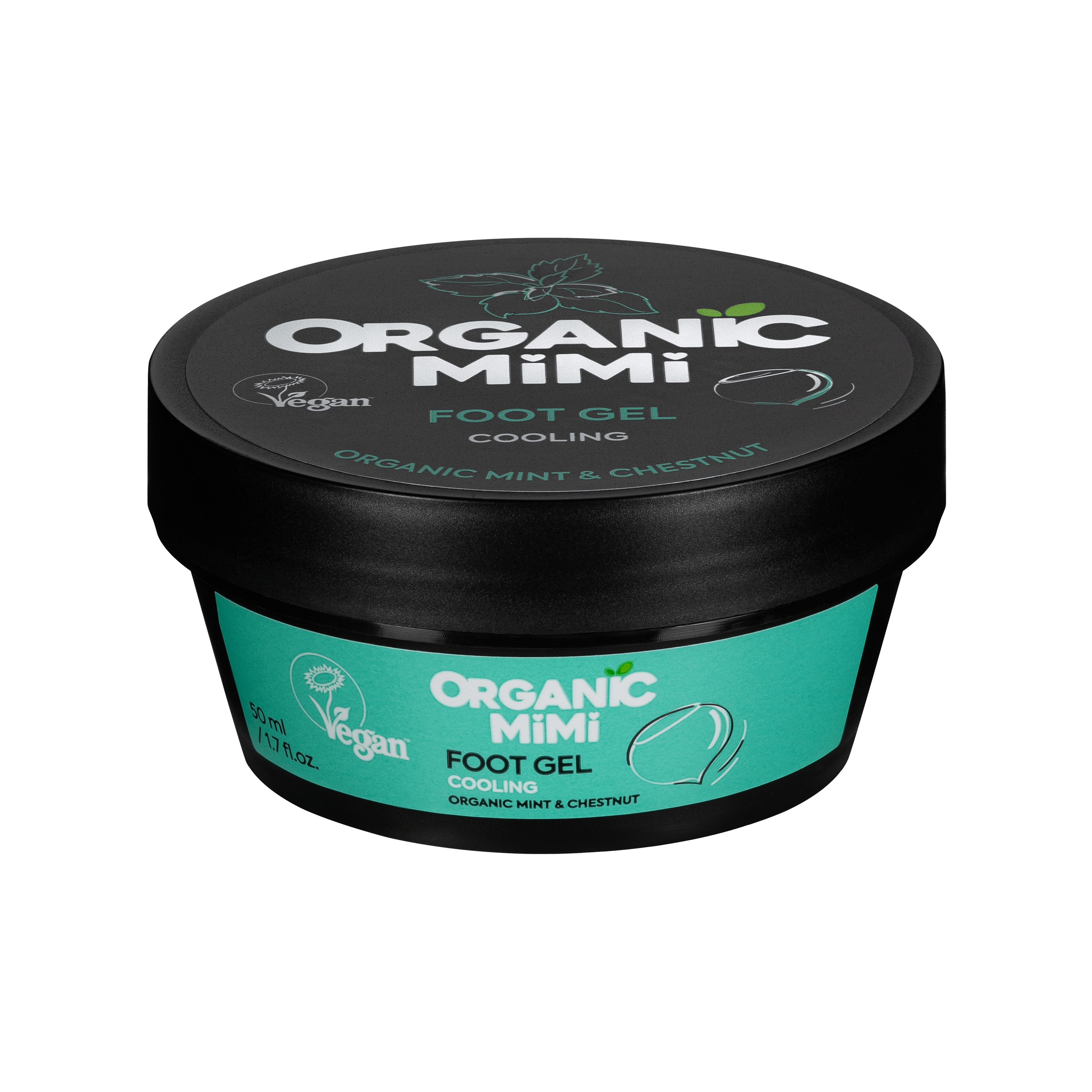 Organic Mimi Cooling Foot Gel – Mint & Chestnut, 50ml