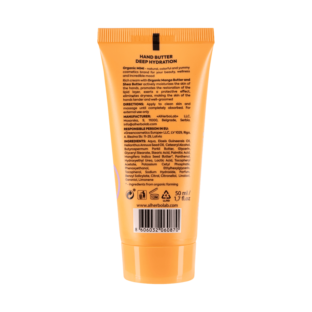 Organic Mimi Deep Hydration Hand Butter, 50ml