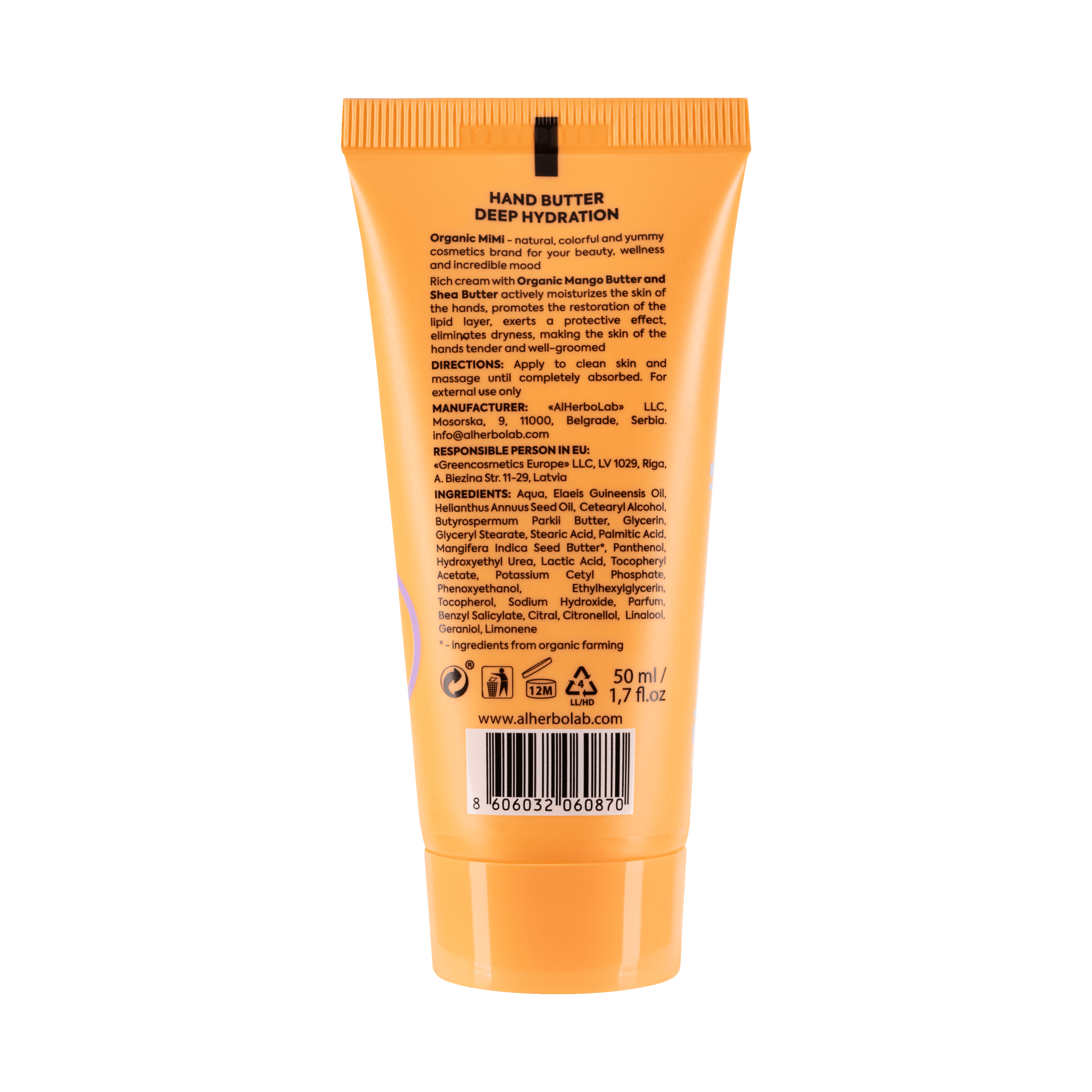 Organic Mimi Deep Hydration Hand Butter, 50ml