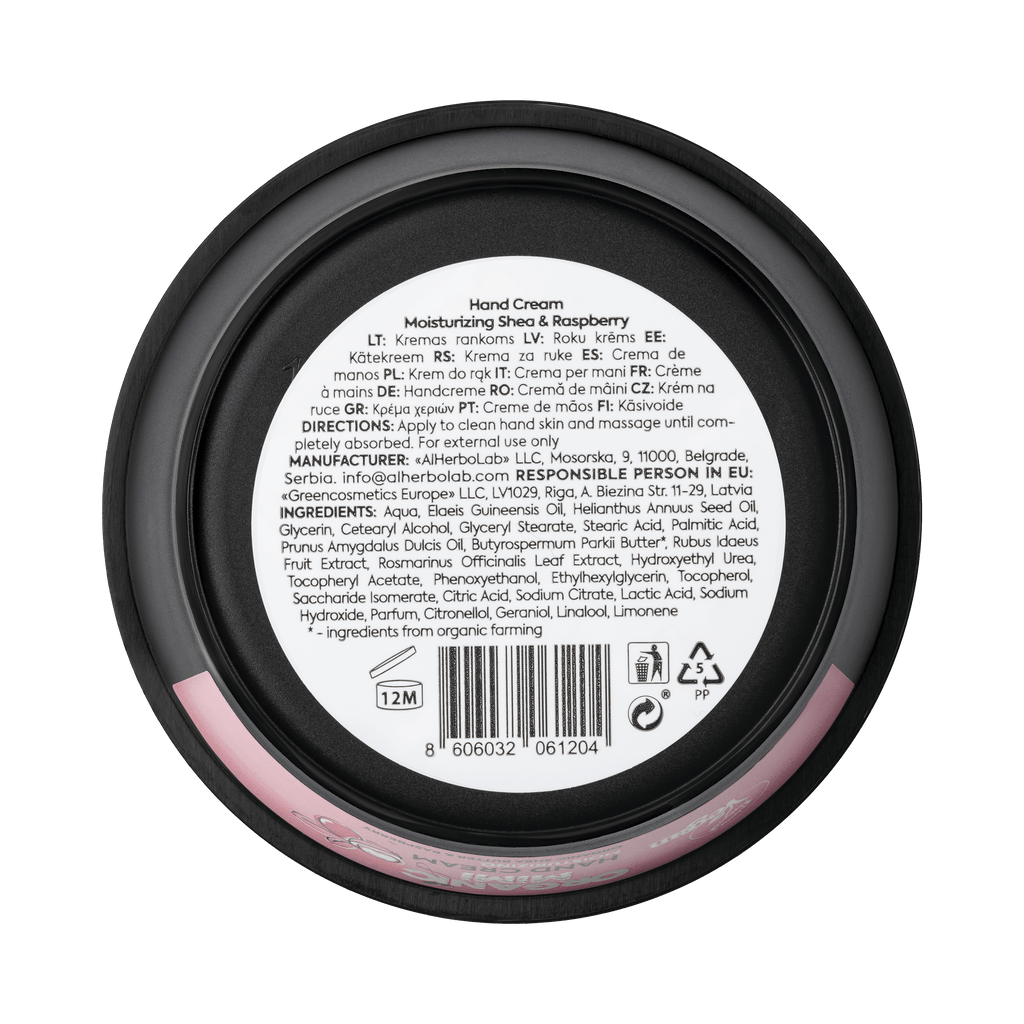 Organic Mimi Moisturizing Hand Cream – Shea & Raspberry, 50ml