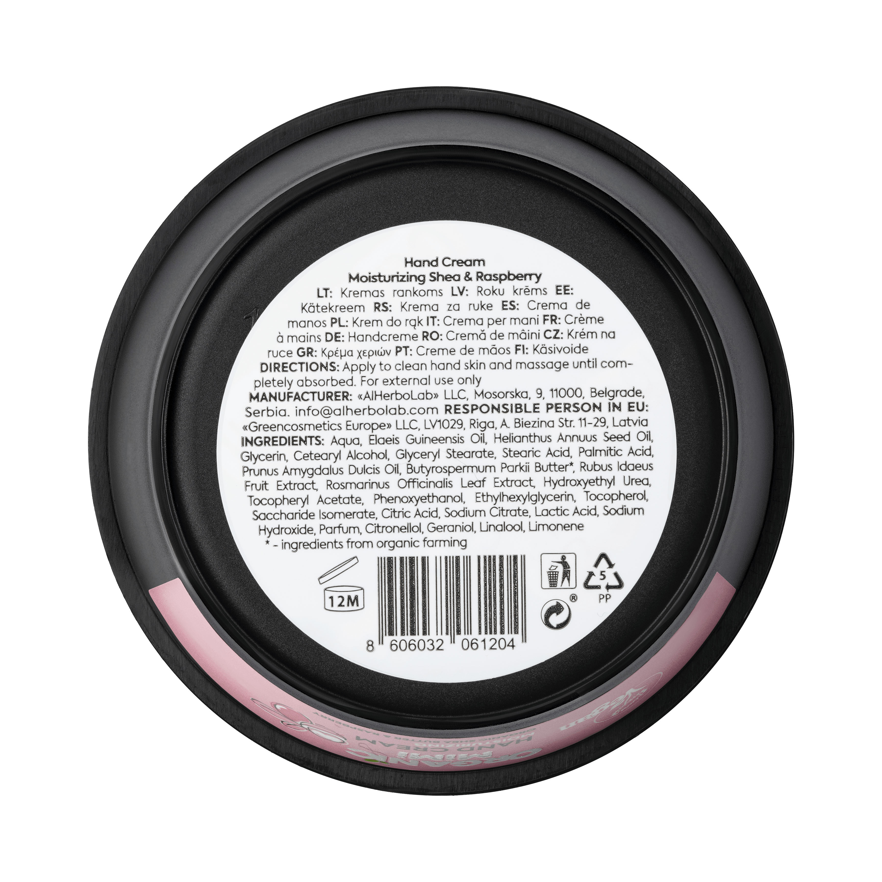 Organic Mimi Moisturizing Hand Cream – Shea & Raspberry, 50ml