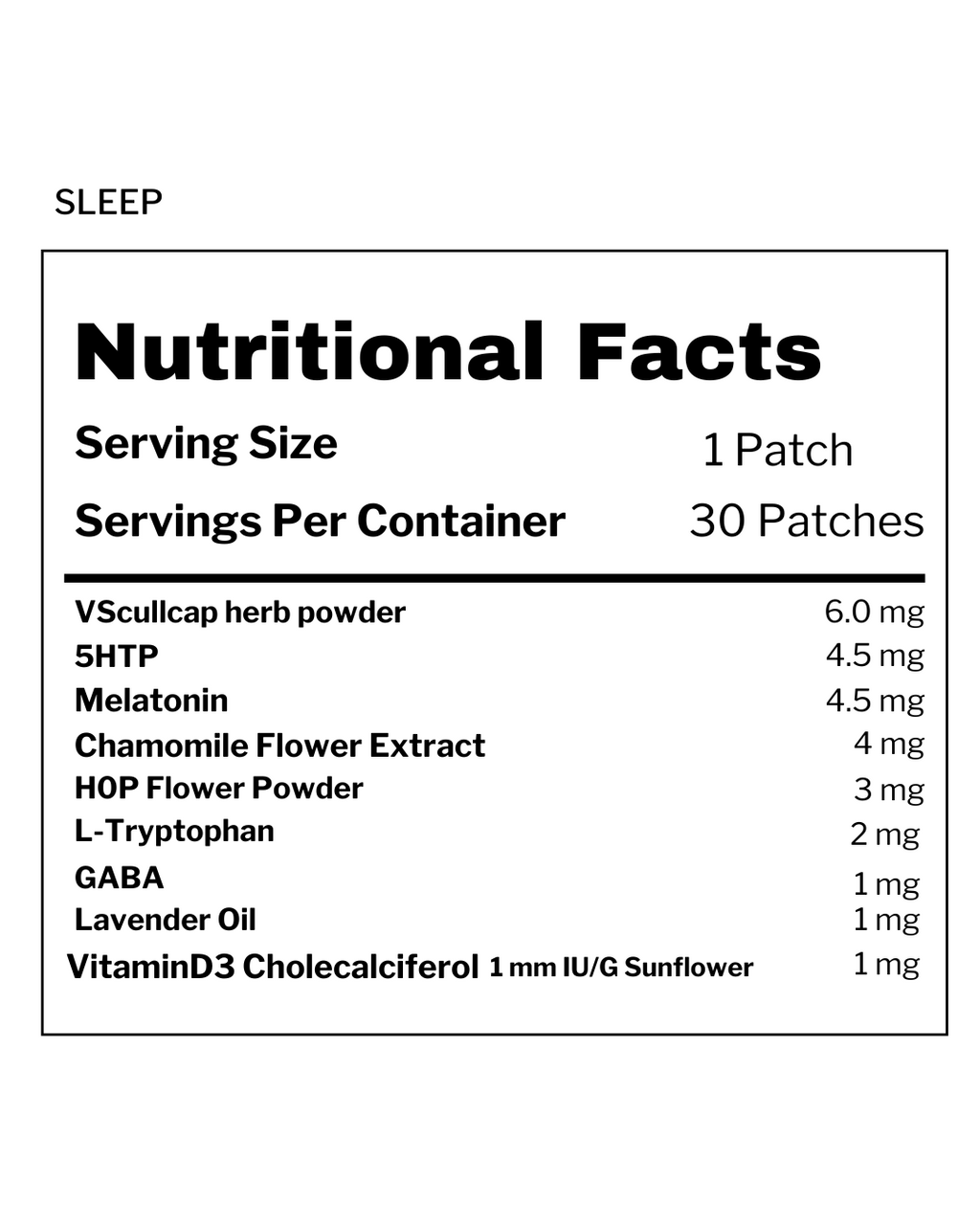 Sleep Patch – Melatonin, GABA & Botanical Sleep Support