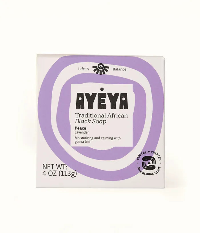 Traditional African Black Soap Bar – Peace