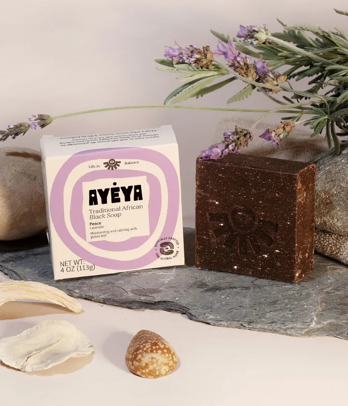 Traditional African Black Soap Bar – Peace