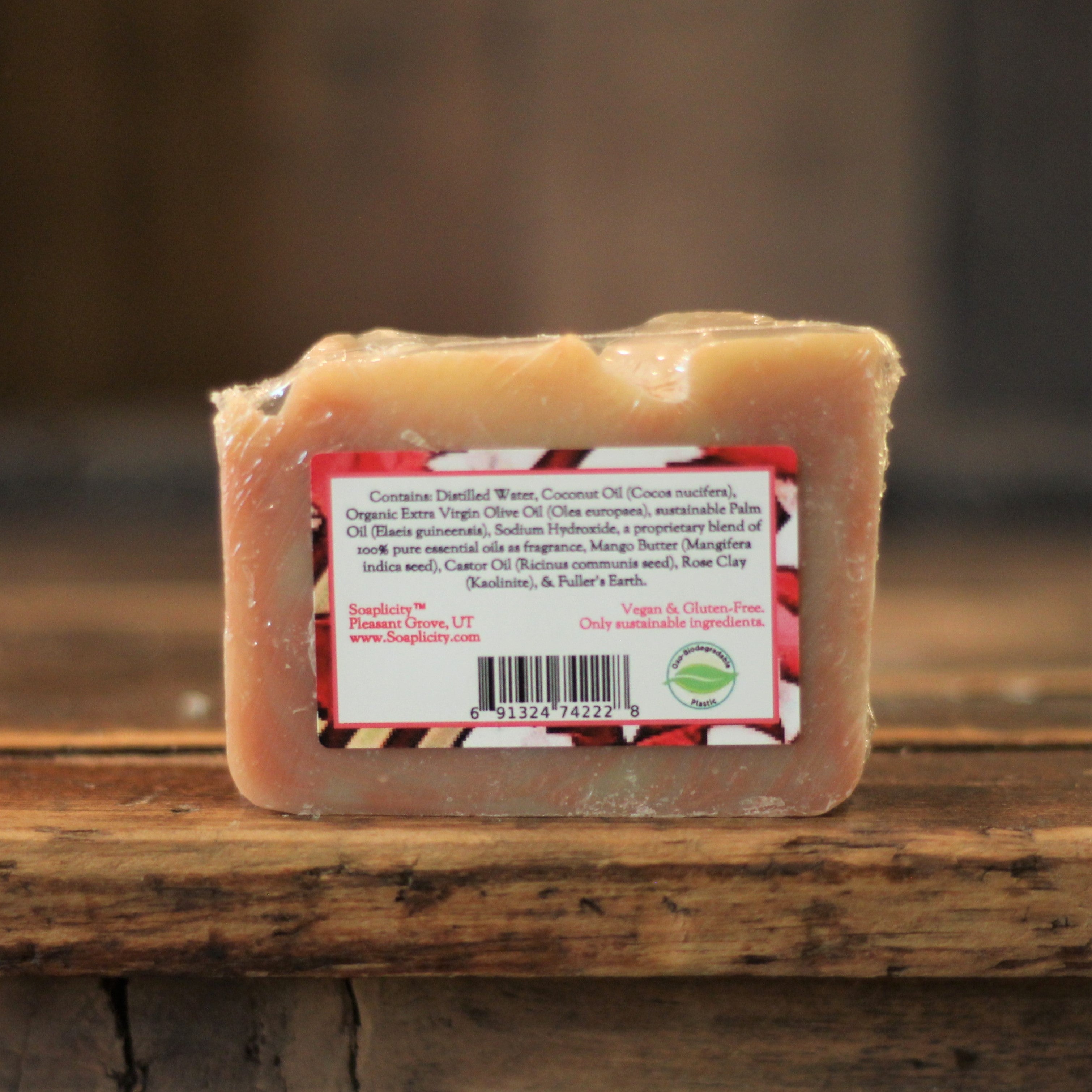 Peppermint Stick Soap Bar – Natural Detoxifying Soap with Rose Clay