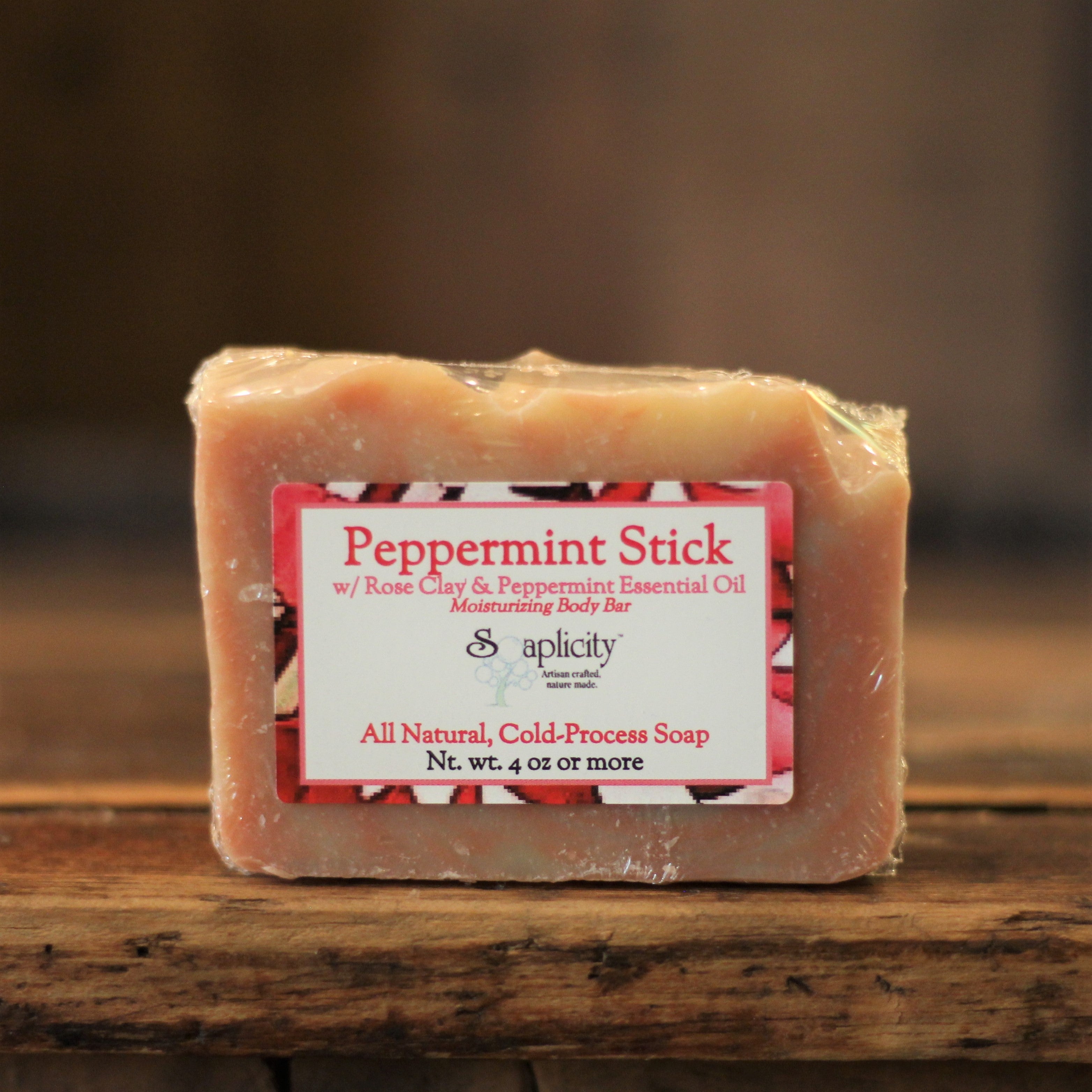 Peppermint Stick Soap Bar – Natural Detoxifying Soap with Rose Clay
