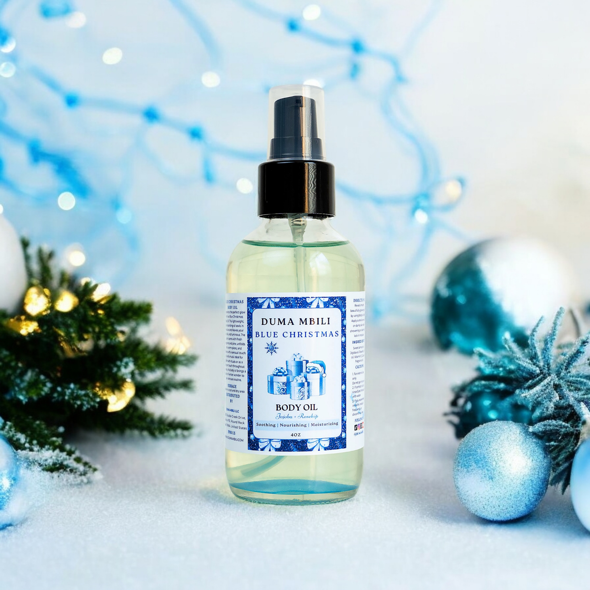 Blue Christmas Body Oil – Bergamot, Pine, Warm Spices & Vanilla Musk