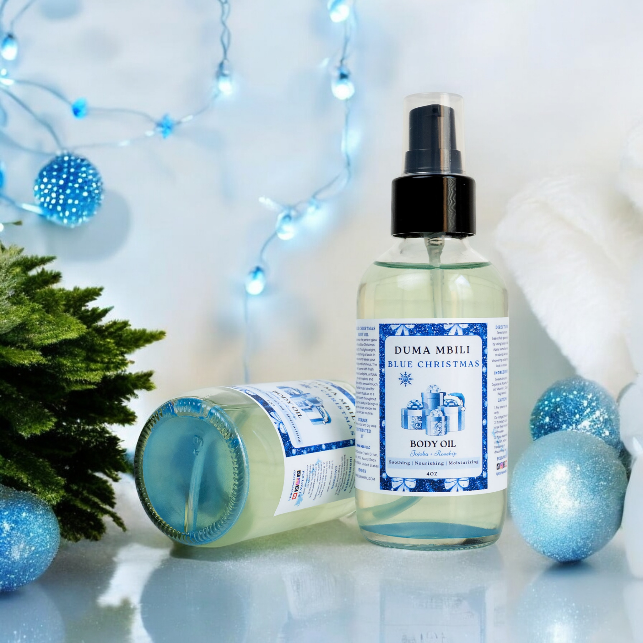 Blue Christmas Body Oil – Bergamot, Pine, Warm Spices & Vanilla Musk