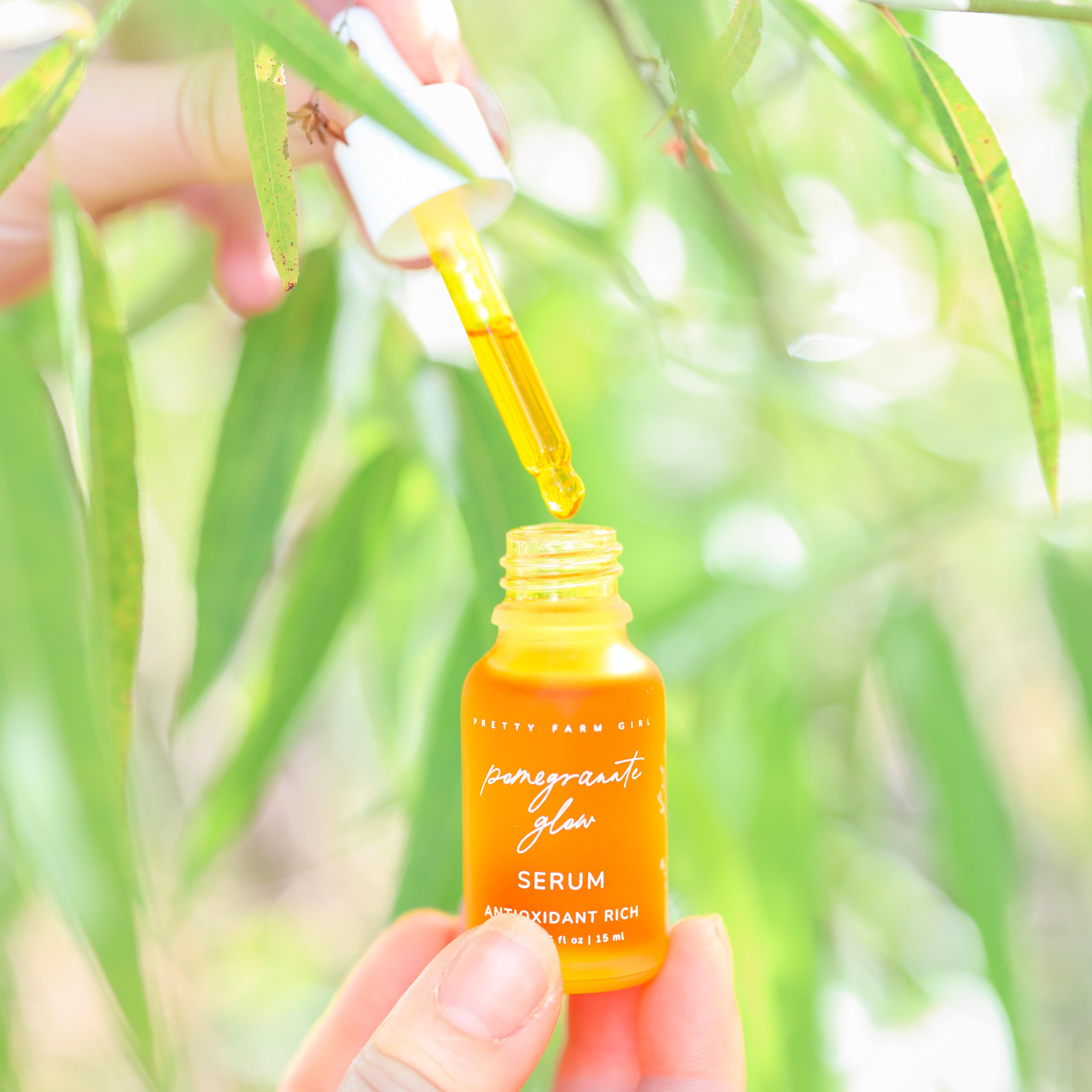 Pomegranate Glow Skin Protecting Serum – Antioxidant-Rich Natural Face Serum