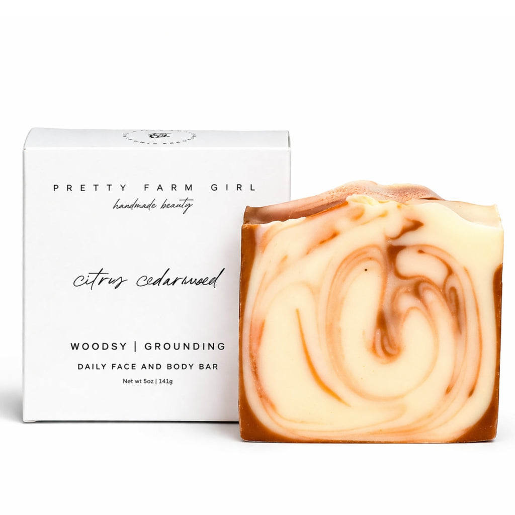 Citrus Cedarwood Tallow & Goat Milk Soap Bar – Grounding Handmade Bar