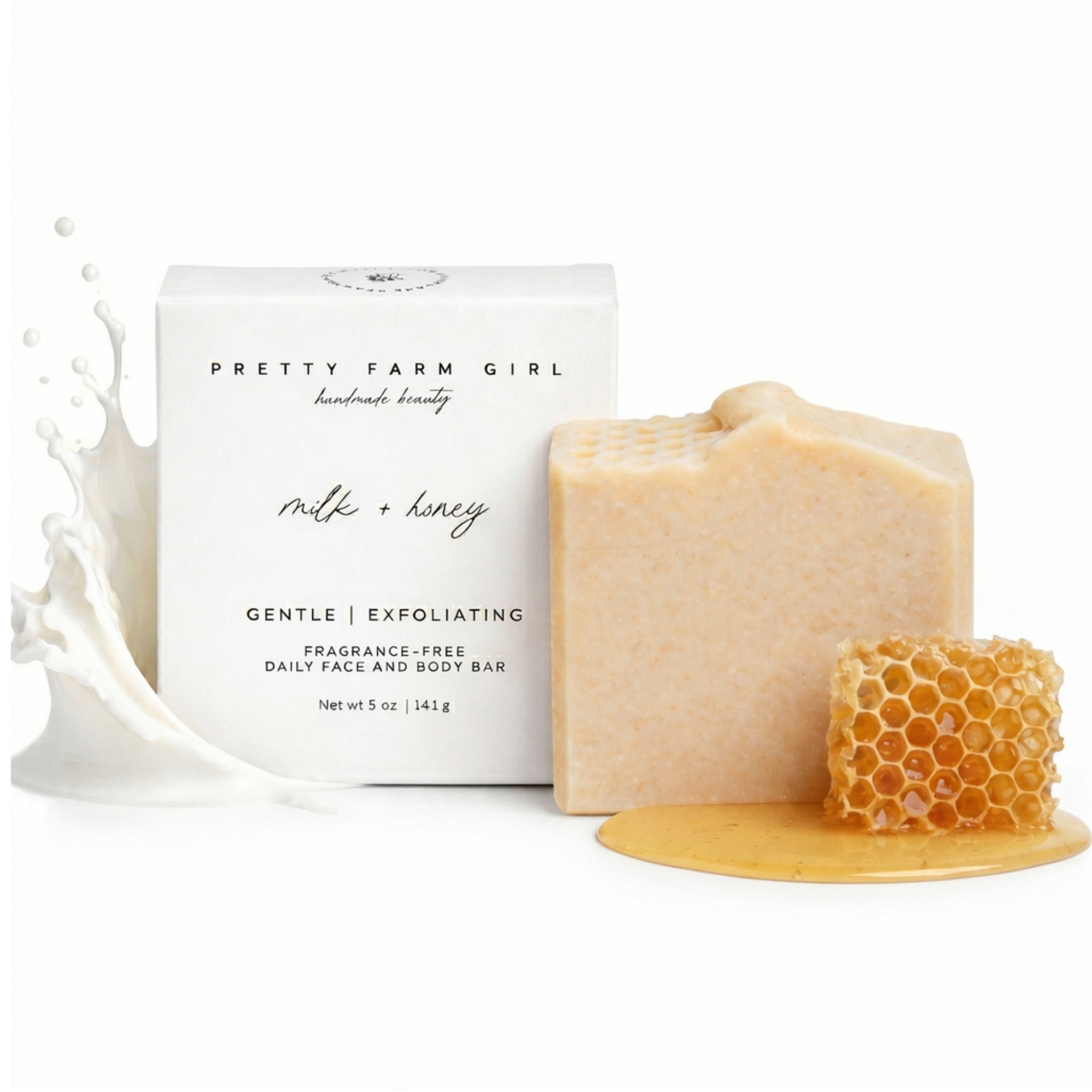 Milk & Honey Fragrance-Free Tallow & Goat Milk Soap Bar – Nourishing Sensitive Skin Bar