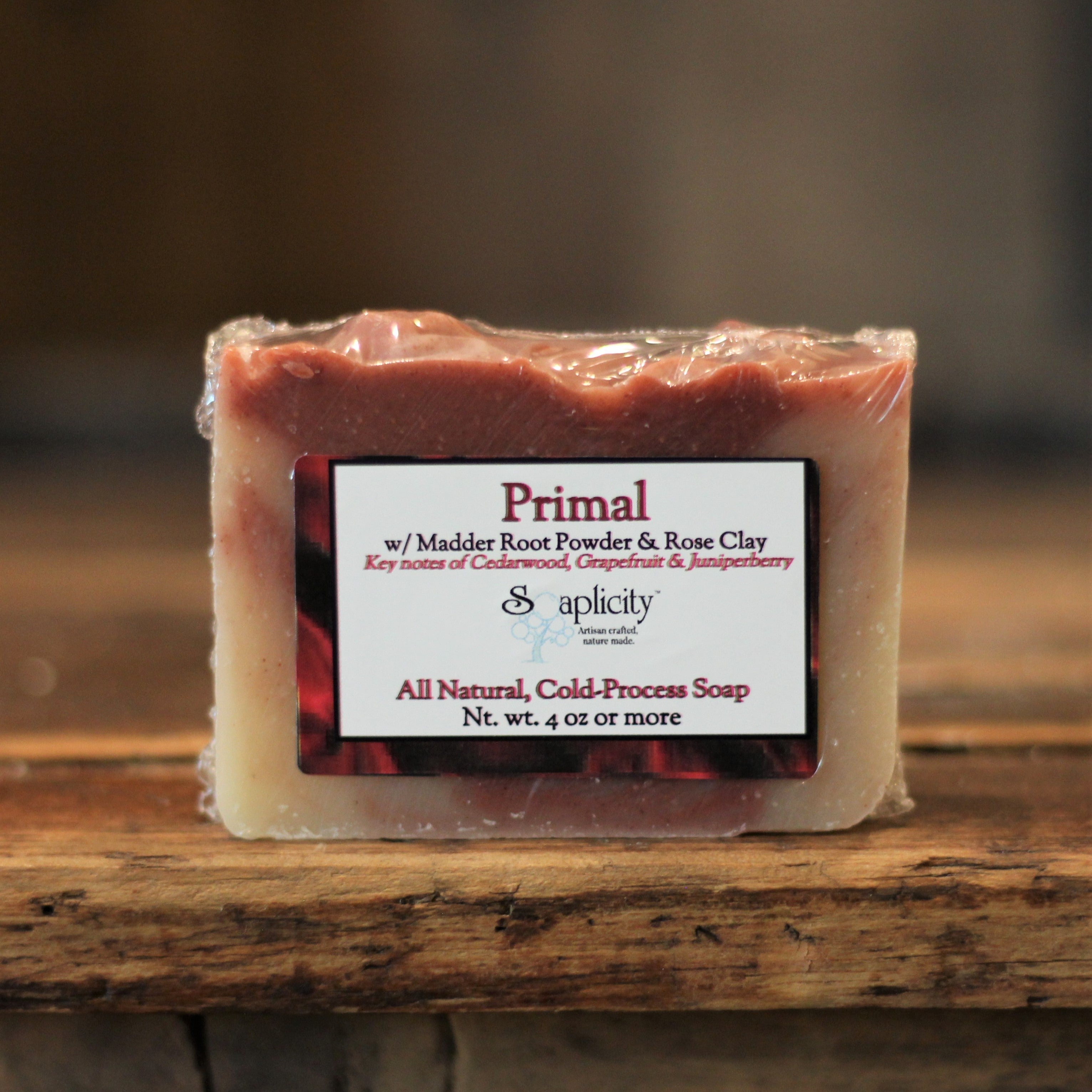 Primal Soap Bar – Natural Men's Soap with Juniper Berry, Cedarwood & Patchouli