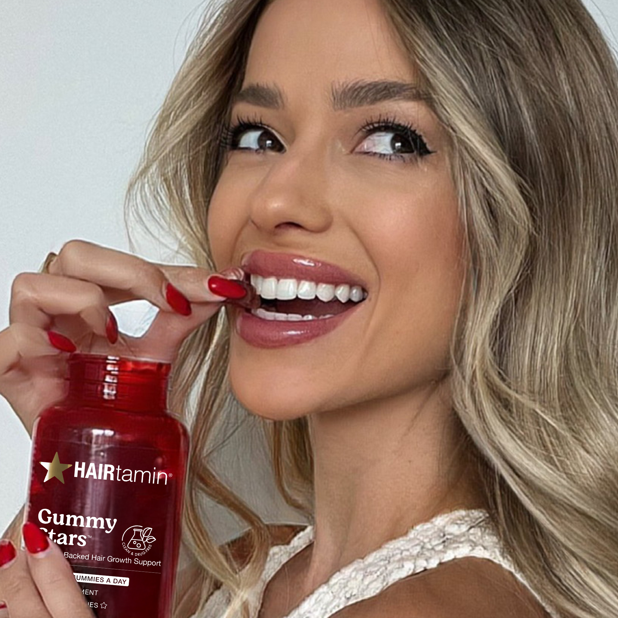 HAIRtamin Gummy Stars - Hair Growth Vitamins with 5000mcg Biotin