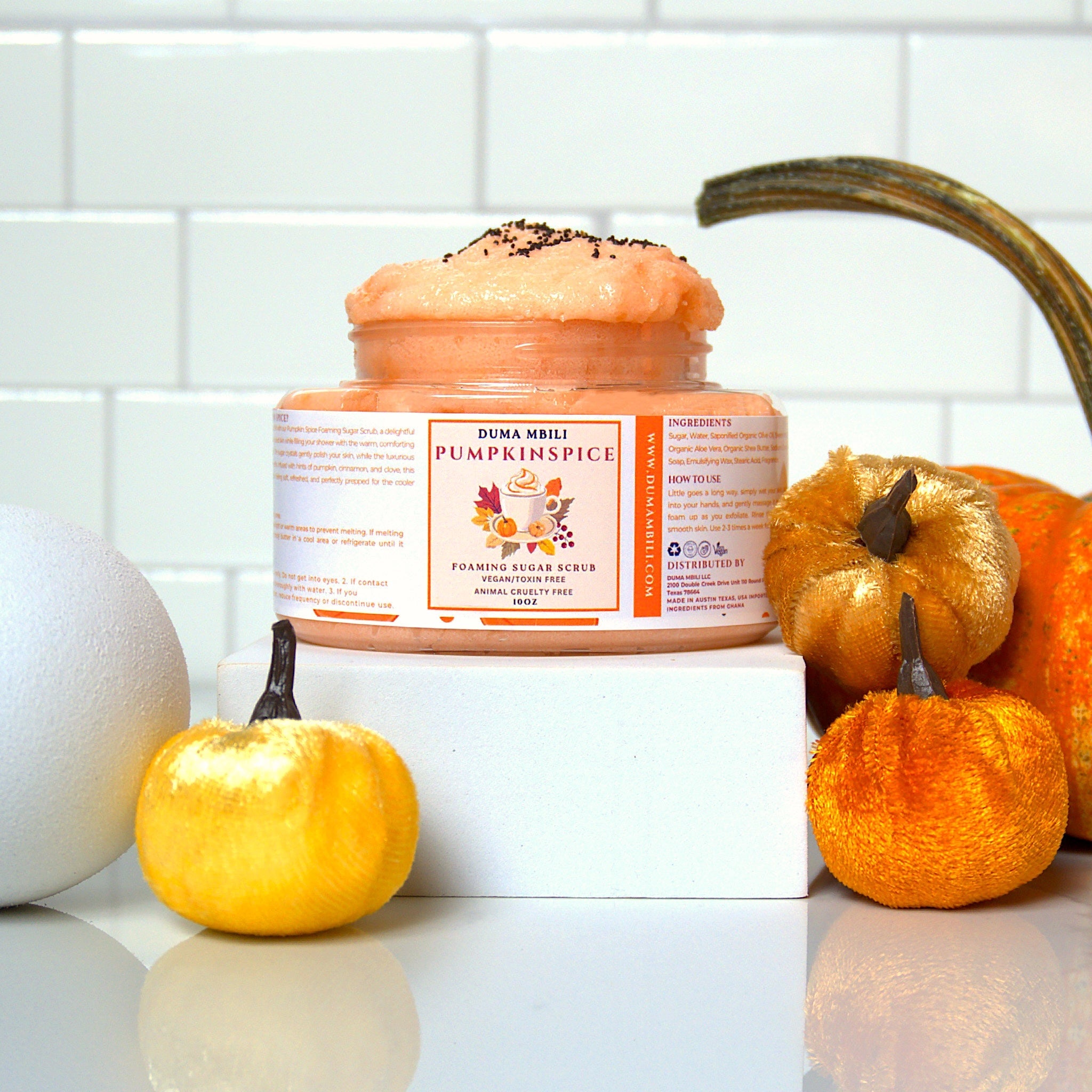 Pumpkin Spice Foaming Sugar Body Scrub – Seasonal Fall Scent
