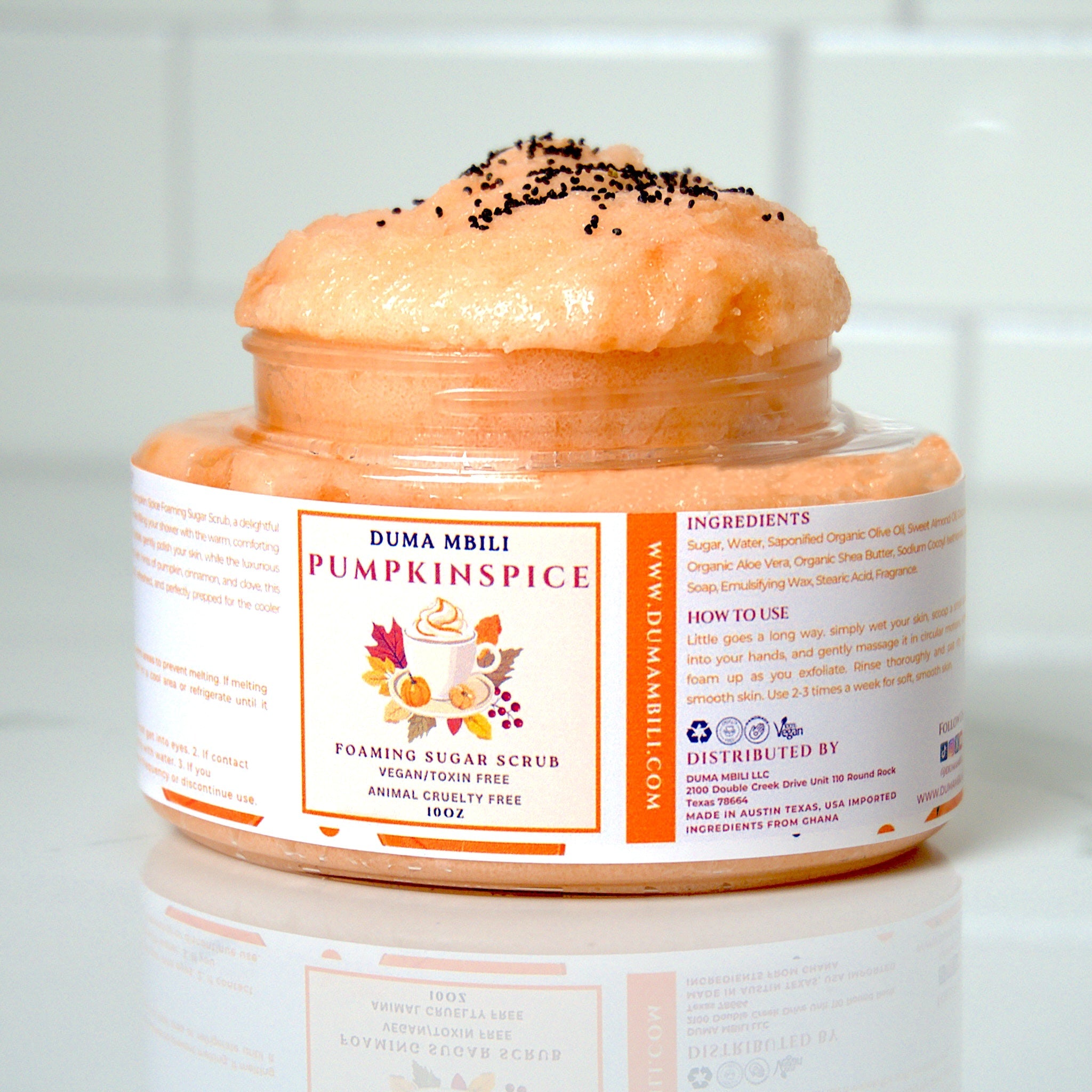 Pumpkin Spice Foaming Sugar Body Scrub – Seasonal Fall Scent
