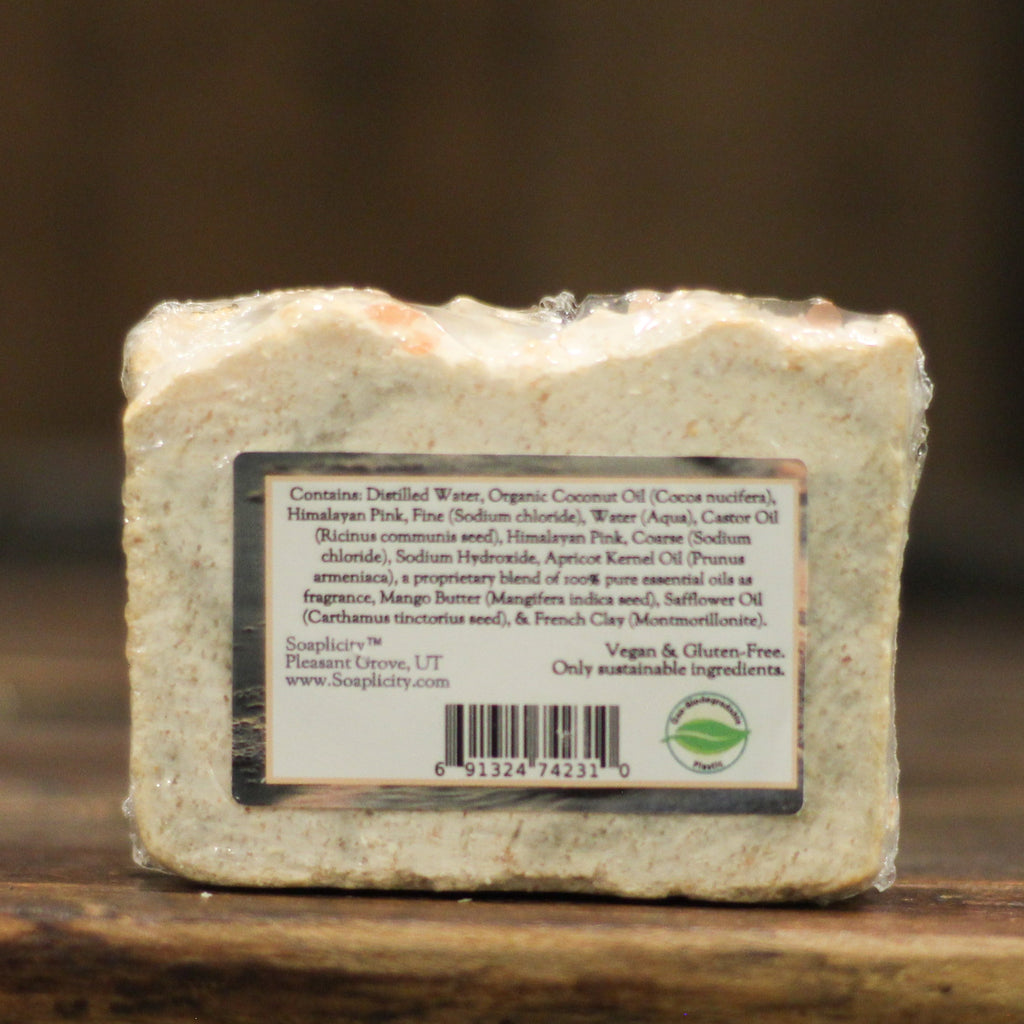 Pure Patchouli Sea Salt Soap Bar – Natural Exfoliating Soap with Deep Earthy Scent