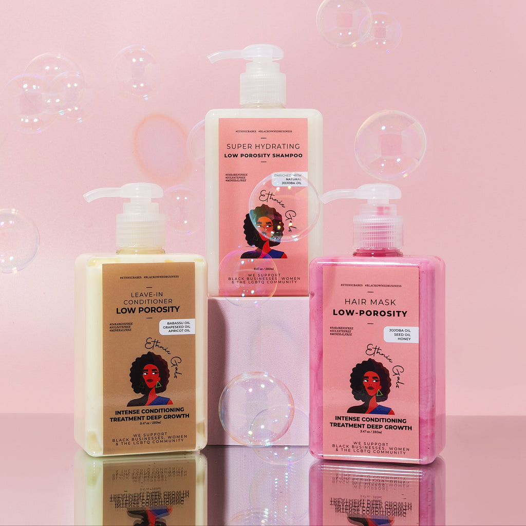 Low Porosity Hair Care Essentials Bundle - Growth & Deep Moisture