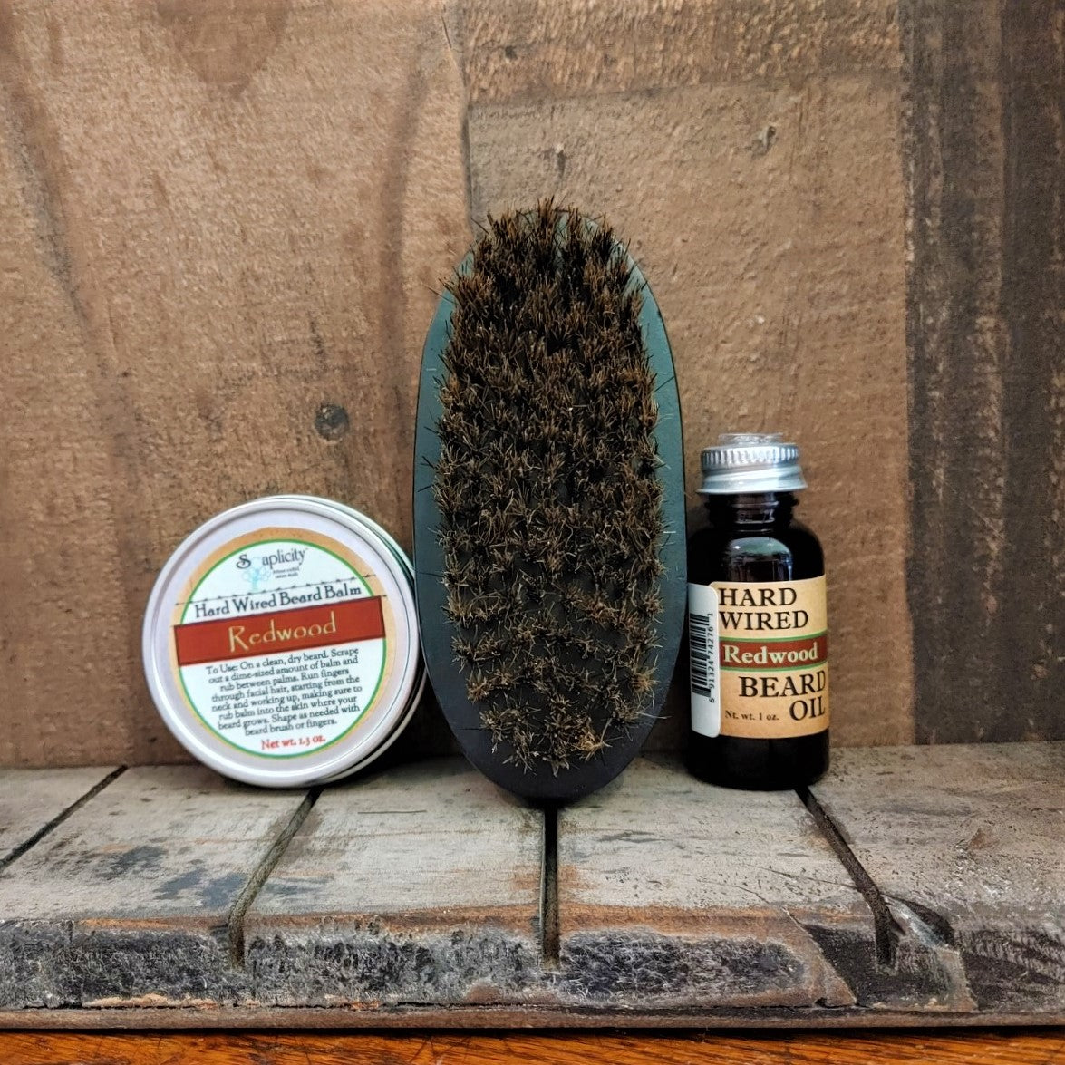Beard-Pro Gift Set – Hard Wired Beard Oil, Balm & Brush | Premium Men's Grooming Gift