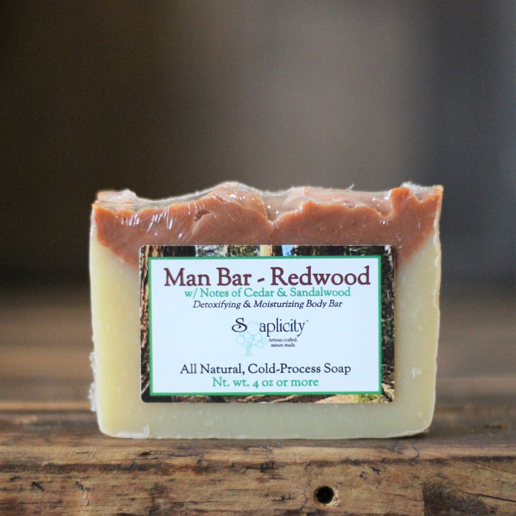 Redwood Soap Bar – Natural Men's Bar Soap with Deep Woody Scent