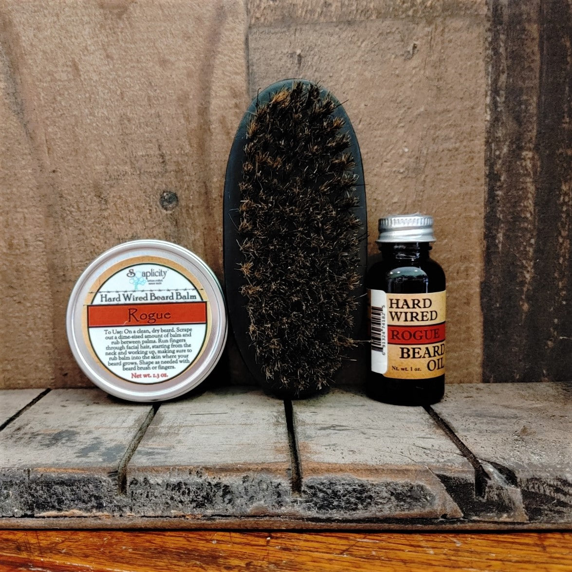 Beard-Pro Gift Set – Hard Wired Beard Oil, Balm & Brush | Premium Men's Grooming Gift