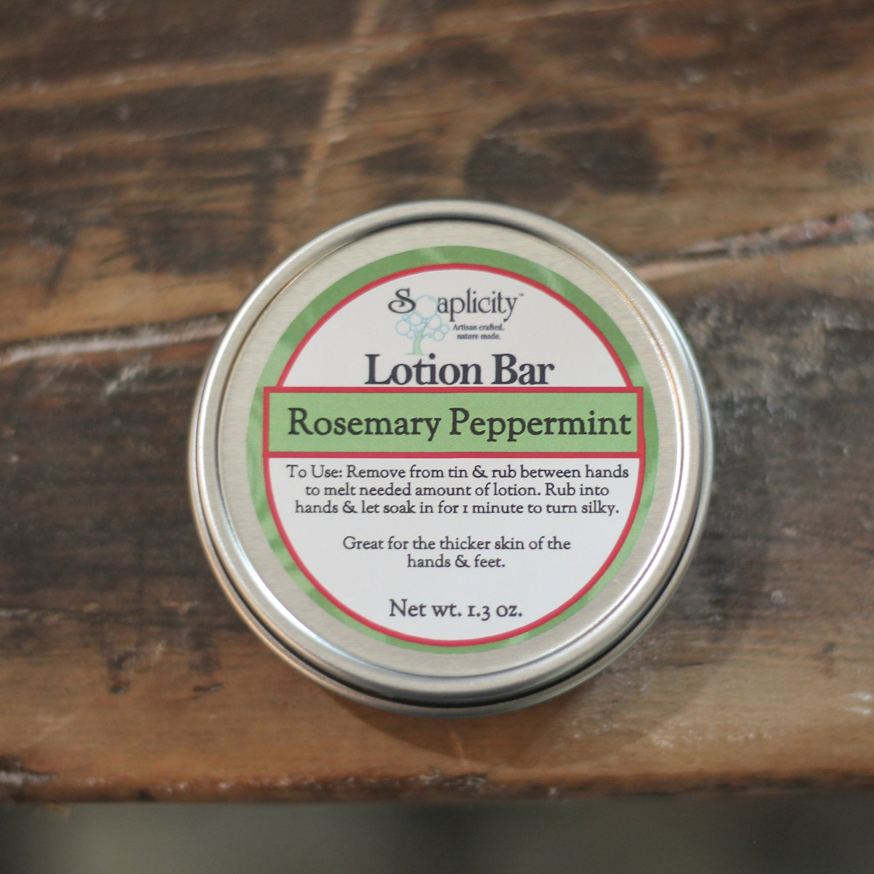 Rosemary Peppermint Lotion Bar – Invigorating Solid Moisturizer