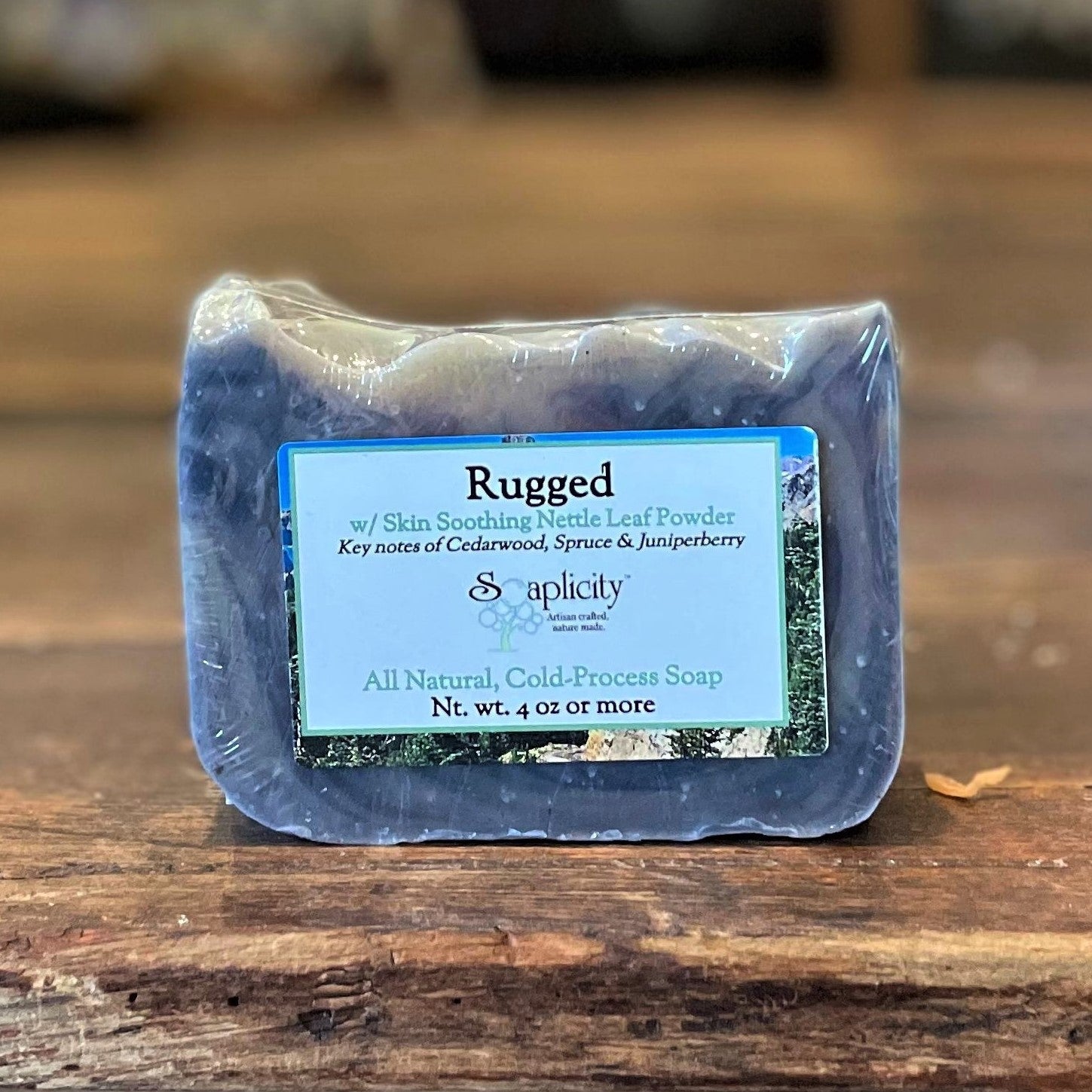 Rugged Soap Bar – Natural Men's Soap with Pine, Wood & Rosemary