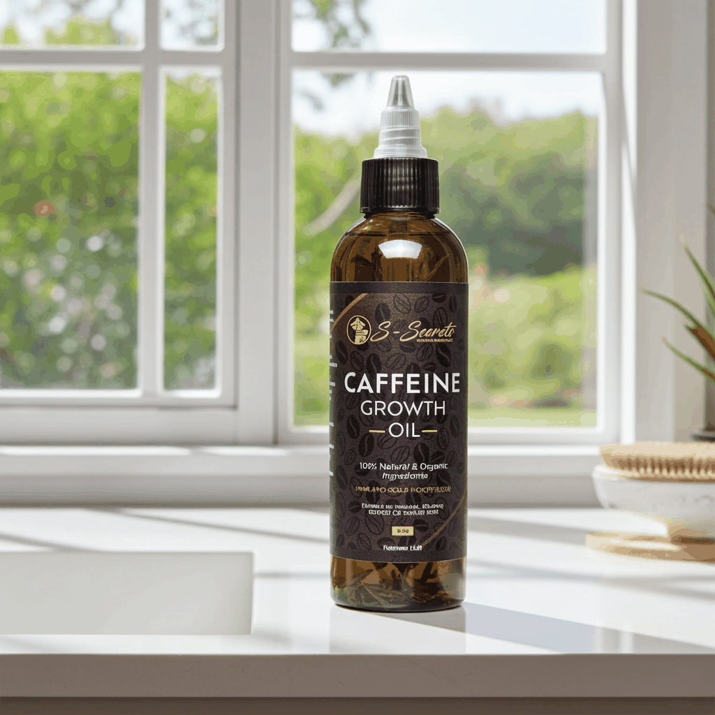 Caffeine Hair Growth Oil – Biotin, Castor & Essential Oils, 4 oz