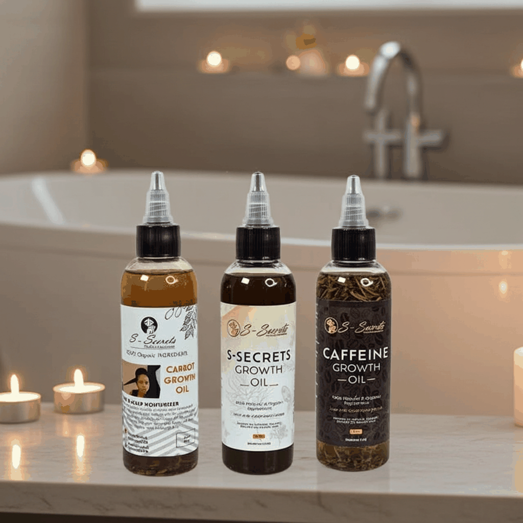 S-Secrets Hair Growth Oil Bundle – 3 Bottles x 2 oz (6 oz Total)