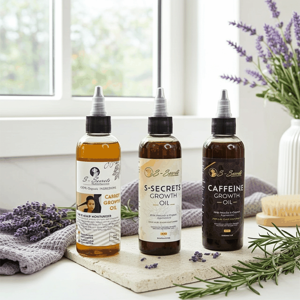 S-Secrets Ultimate Hair Growth Oil Bundle – 3 x 4 oz Bottles (12 oz Total)