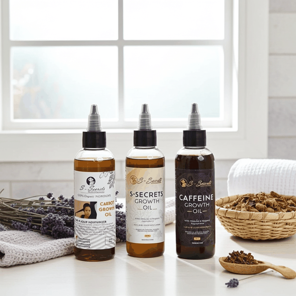 S-Secrets Ultimate Hair Growth Oil Bundle – 3 x 4 oz Bottles (12 oz Total)