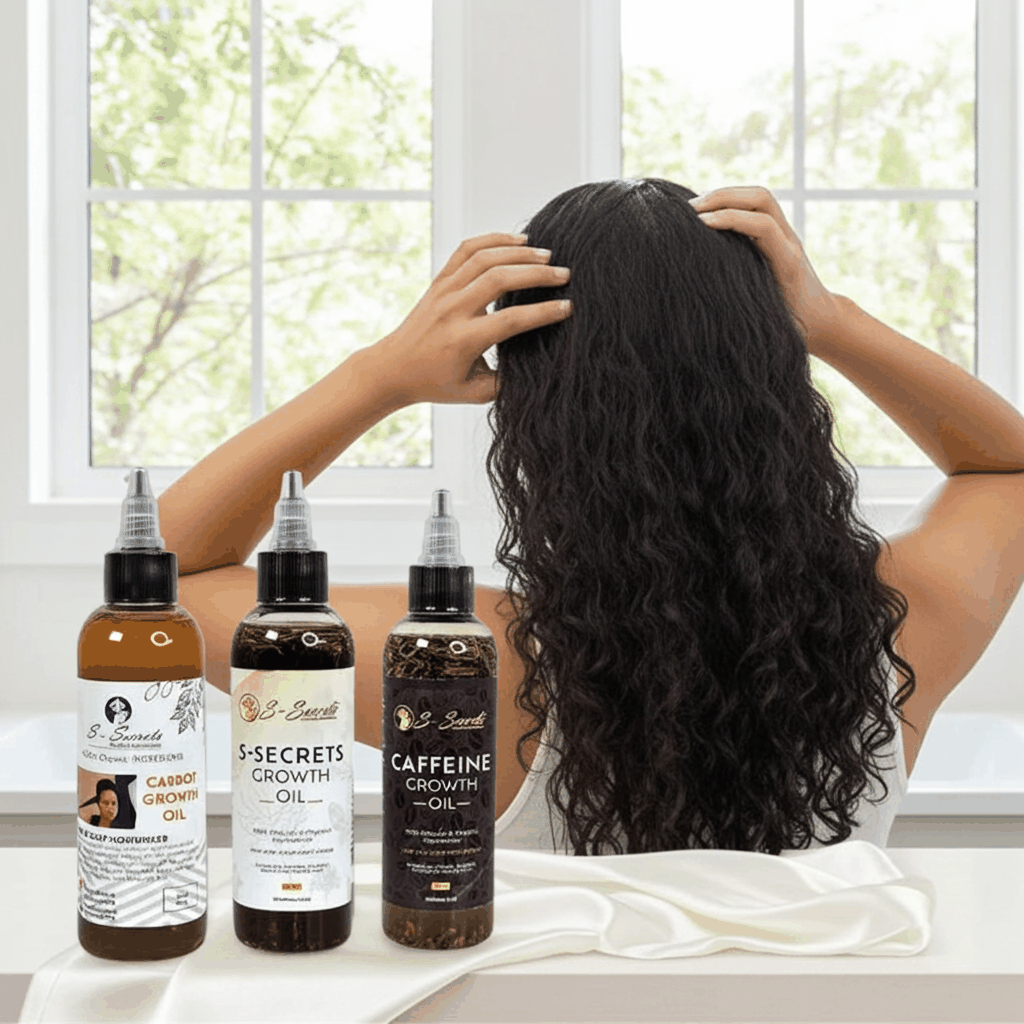 S-Secrets Ultimate Hair Growth Oil Bundle – 3 x 4 oz Bottles (12 oz Total)