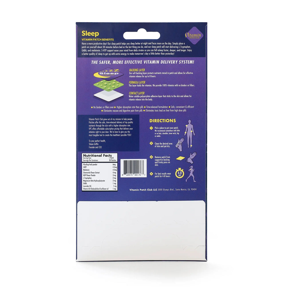 Sleep Patch – Melatonin, GABA & Botanical Sleep Support