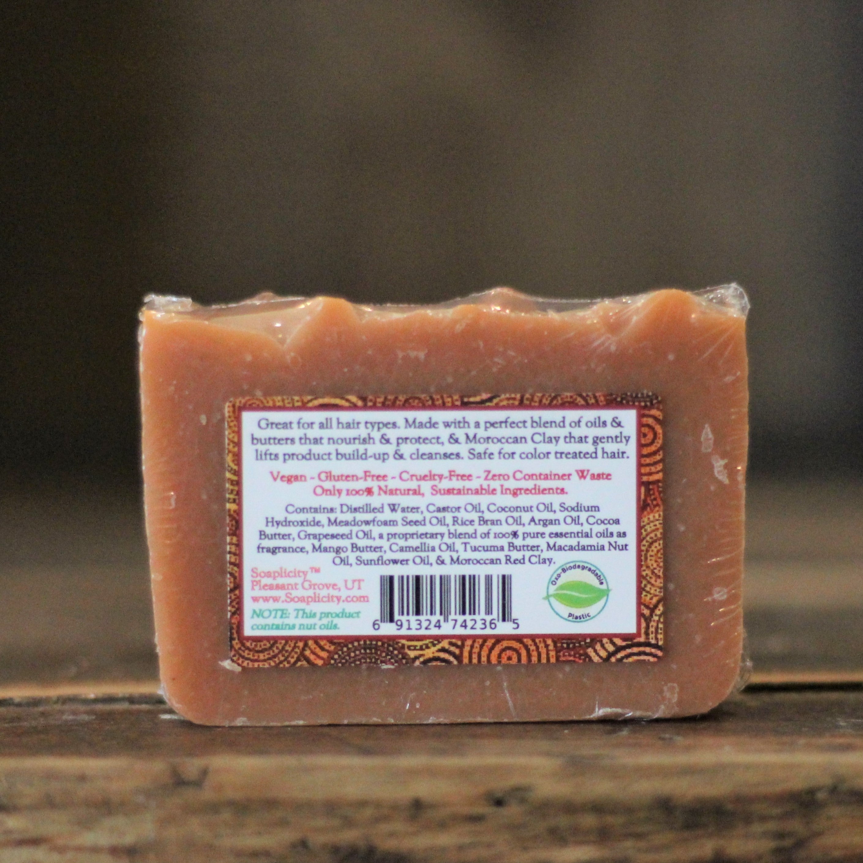 Tangerine Patchouli Shampoo Bar – Natural Shampoo Bar with Bright Citrus & Earthy Scent
