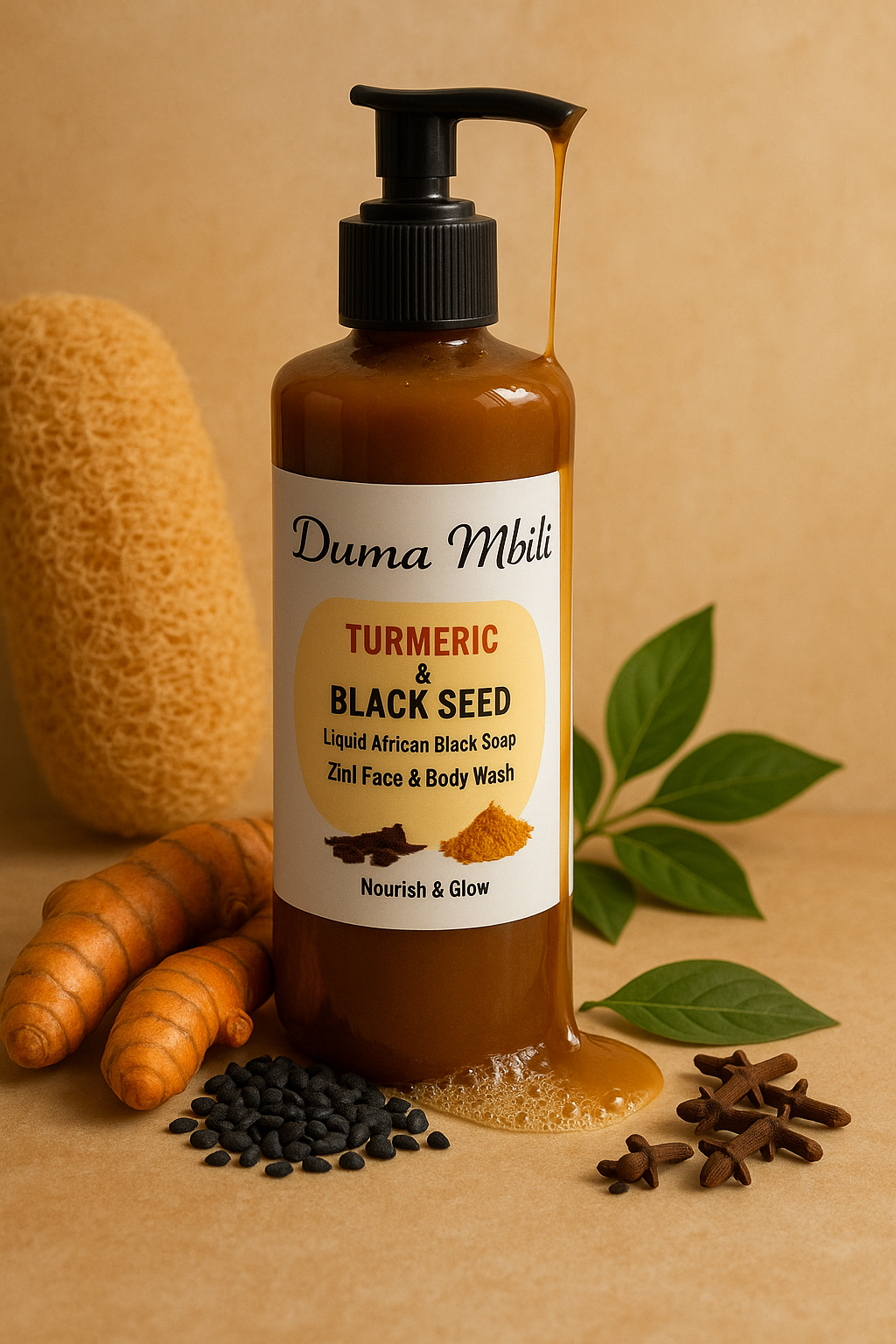 Turmeric & Black Seed African Black Soap – Brightening & Clarifying