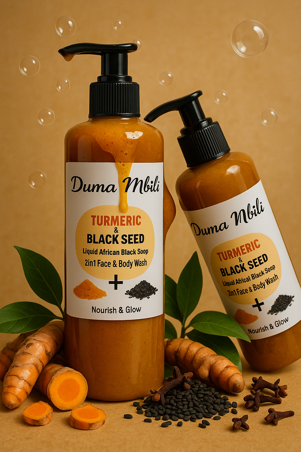 Turmeric & Black Seed African Black Soap – Brightening & Clarifying