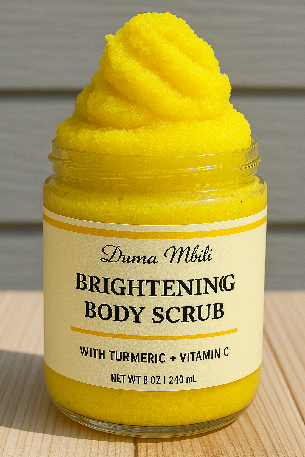 Turmeric Body Scrub – Brightening Exfoliating Scrub with Vitamin E & Rosehip Oil