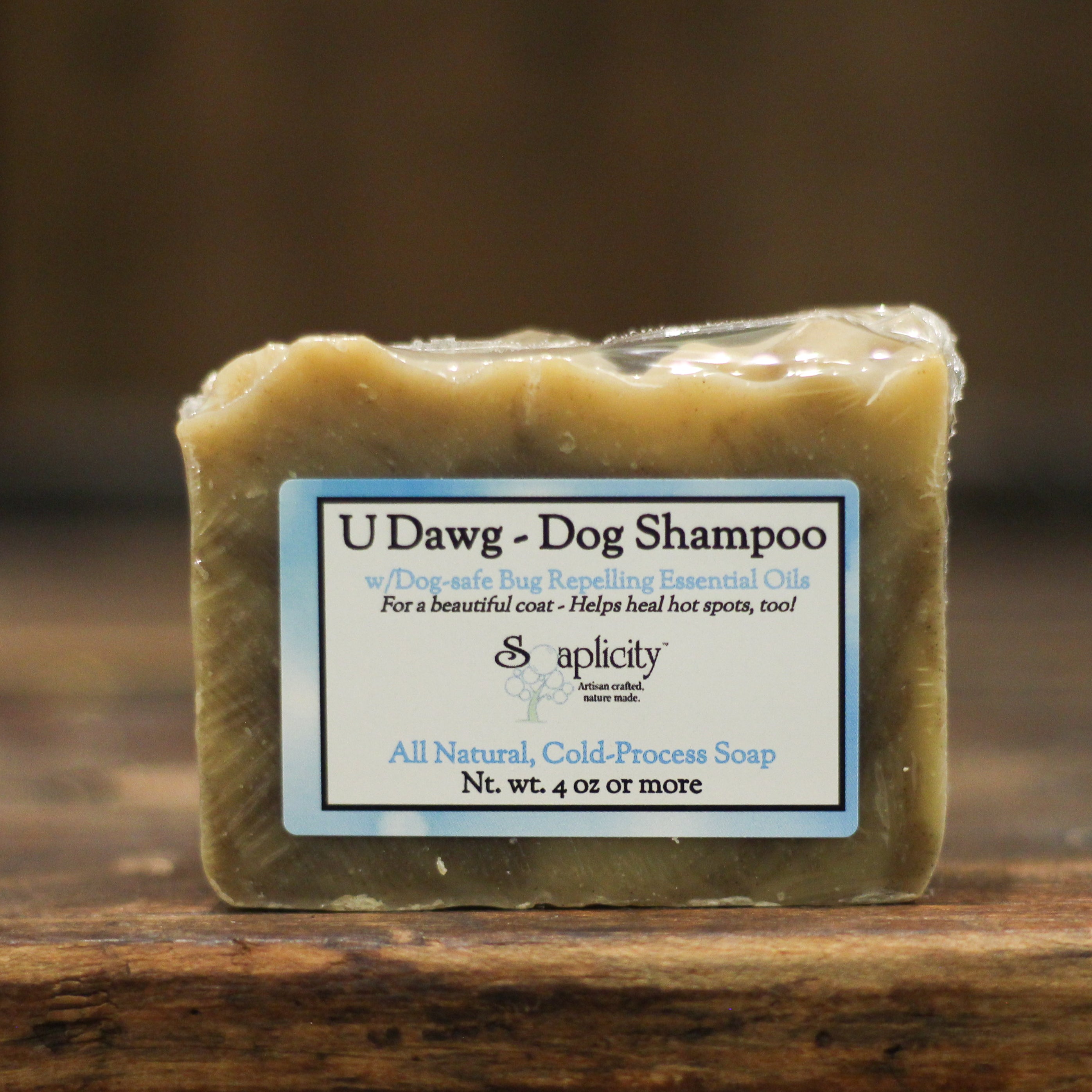 U Dawg – All-Natural Dog Shampoo Bar for Itchy Skin, Shedding & Bug Repellent