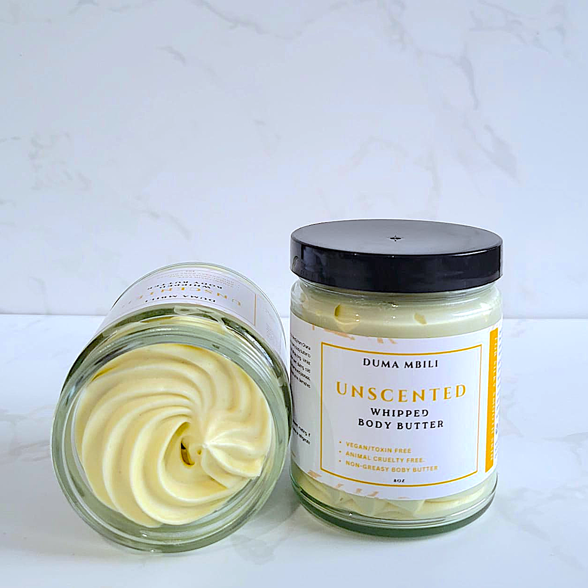 Unscented Whipped Body Butter – Shea, Mango & Cocoa Butter Blend, 4 oz & 8 oz