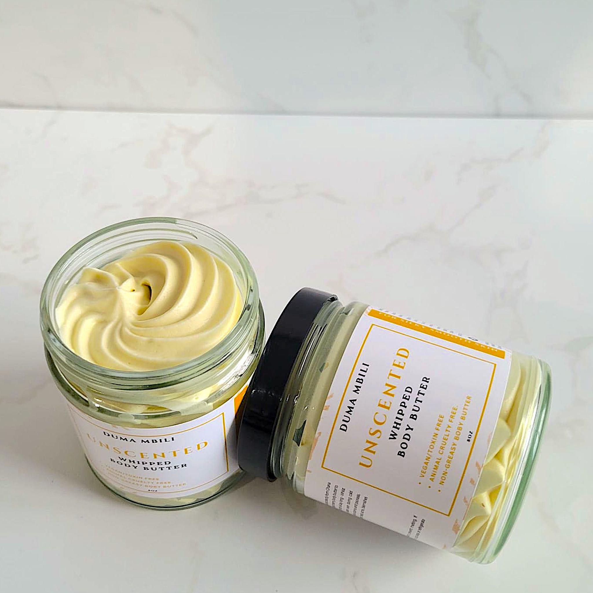 Unscented Whipped Body Butter – Shea, Mango & Cocoa Butter Blend, 4 oz & 8 oz