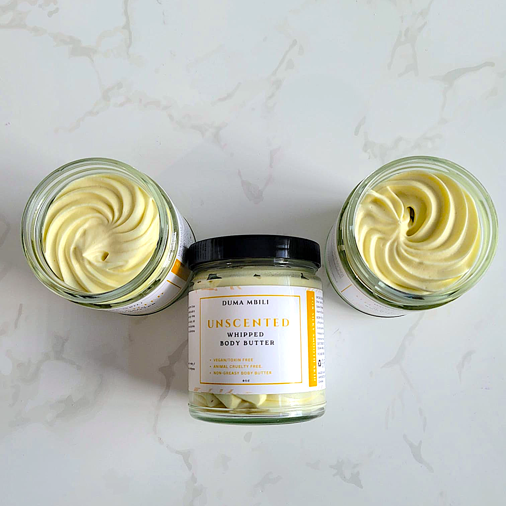Unscented Whipped Body Butter – Shea, Mango & Cocoa Butter Blend, 4 oz & 8 oz