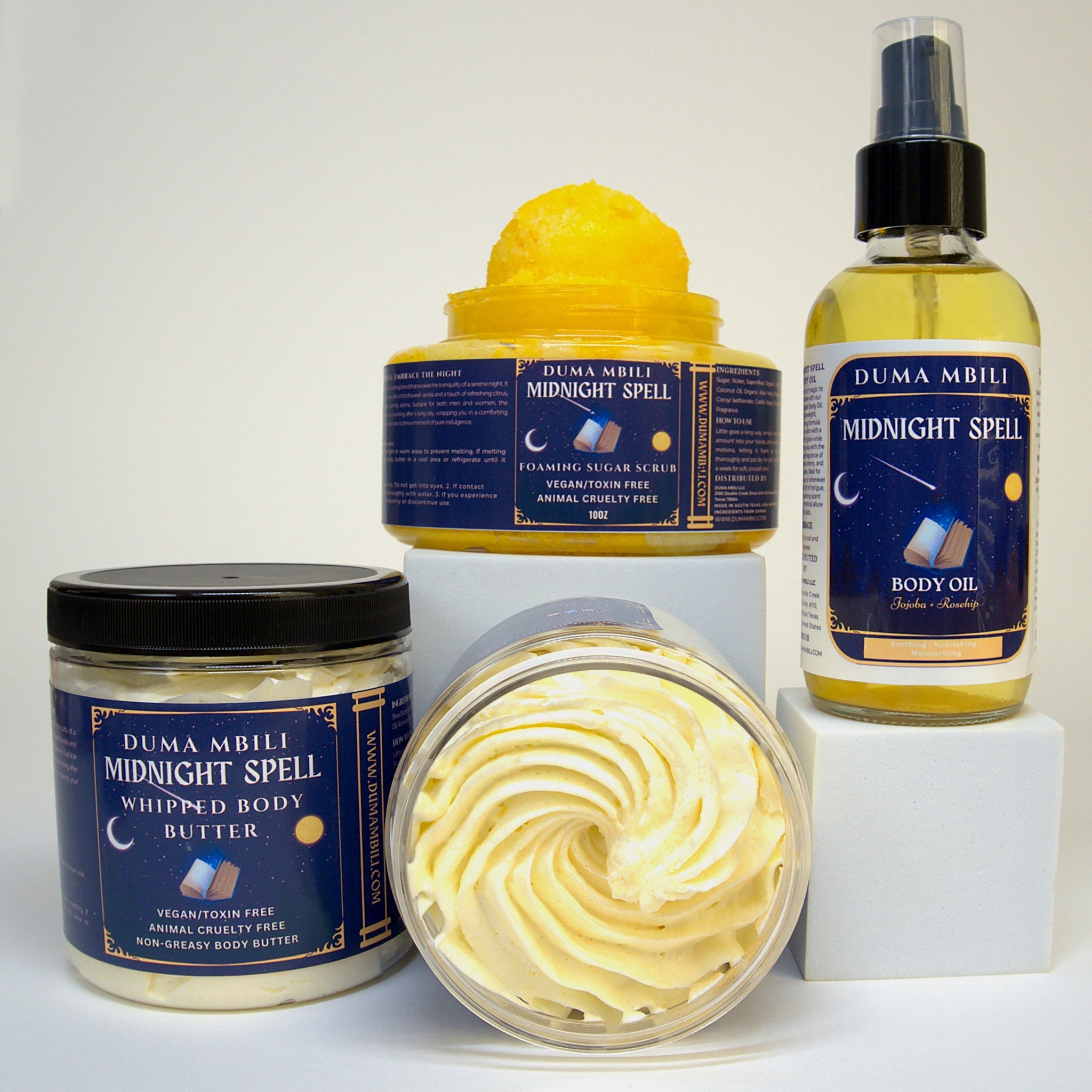 Fall Enchantment Bundle Collection – Body Oil, Body Butter & Foaming Sugar Scrub in Seasonal Scents