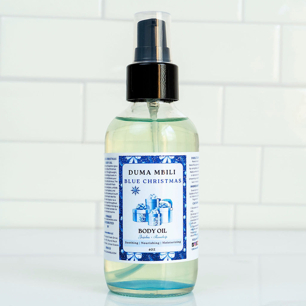 Blue Christmas Body Oil – Bergamot, Pine, Warm Spices & Vanilla Musk