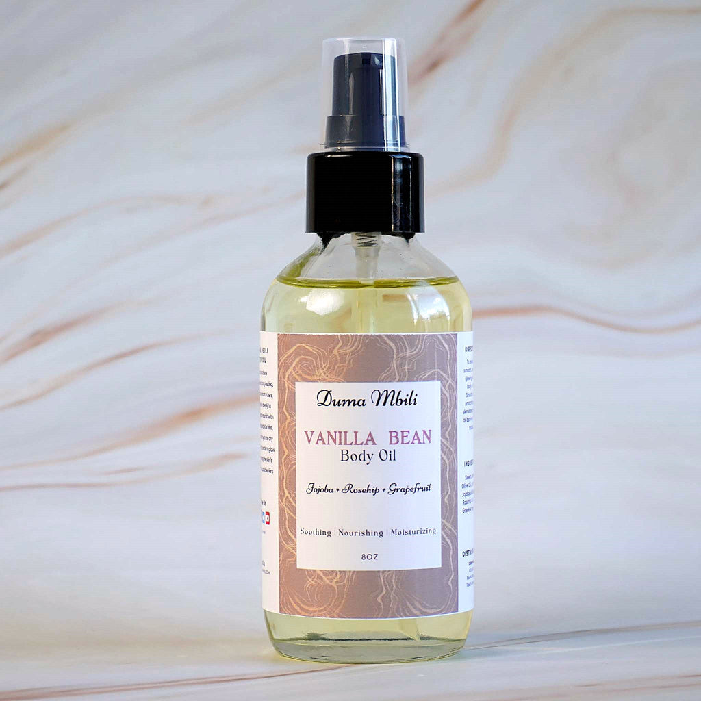 Vanilla Bean Body Oil – Sweet Almond, Apricot Kernel & Jojoba Oil Blend