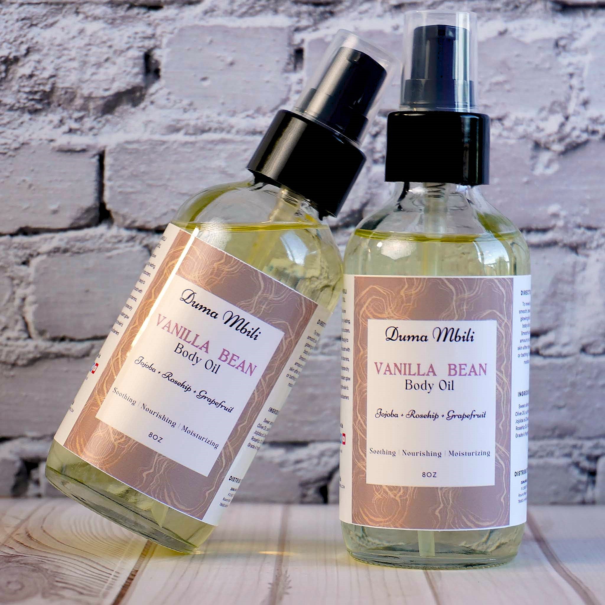 Vanilla Bean Body Oil – Sweet Almond, Apricot Kernel & Jojoba Oil Blend