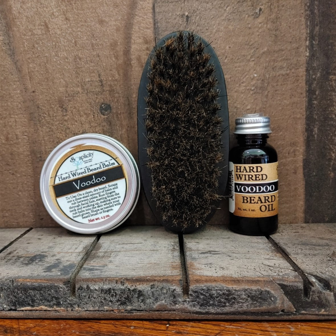 Beard-Pro Gift Set – Hard Wired Beard Oil, Balm & Brush | Premium Men's Grooming Gift