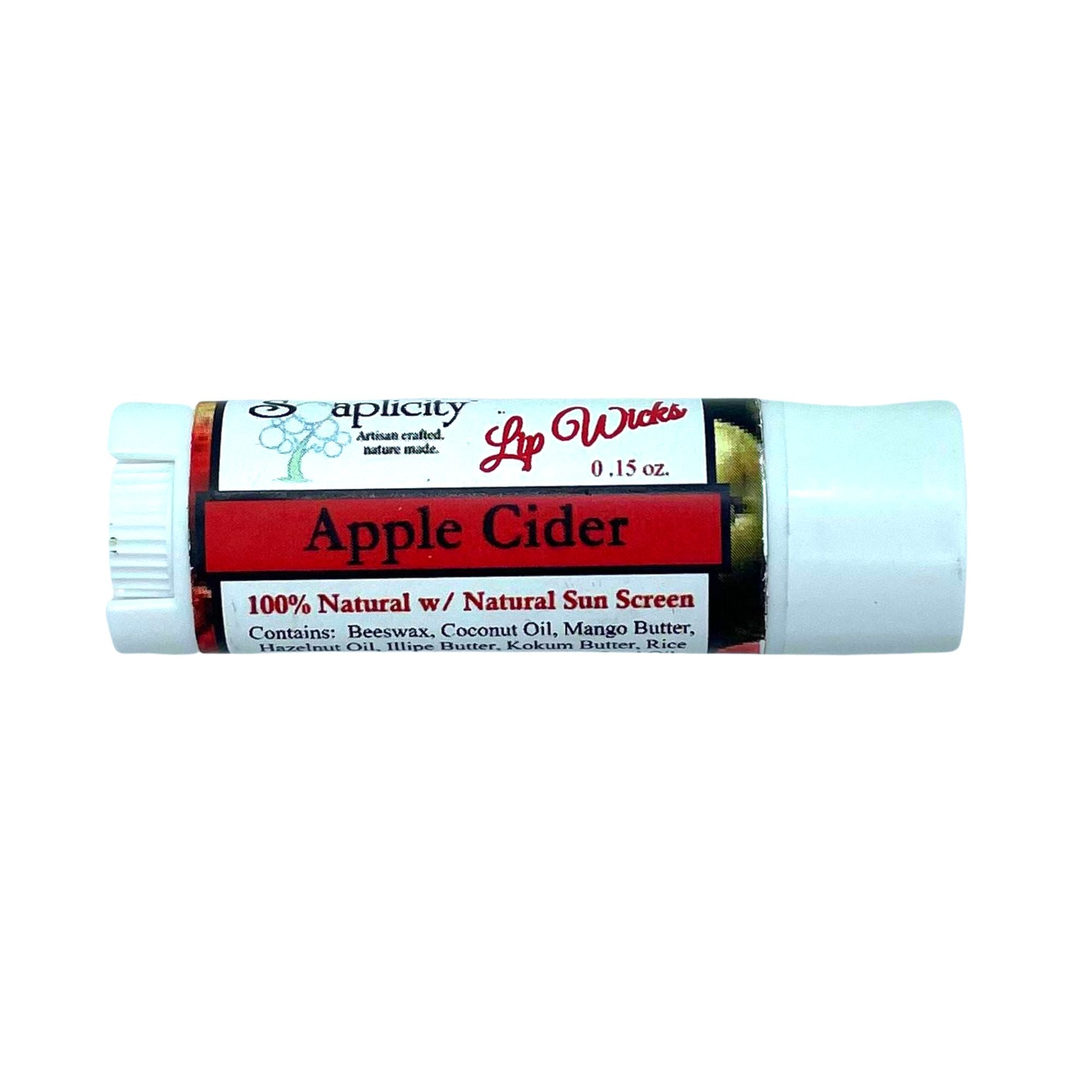Apple Cider Lip Wick Lip Balm – Natural Moisturizing Lip Balm with SPF 15