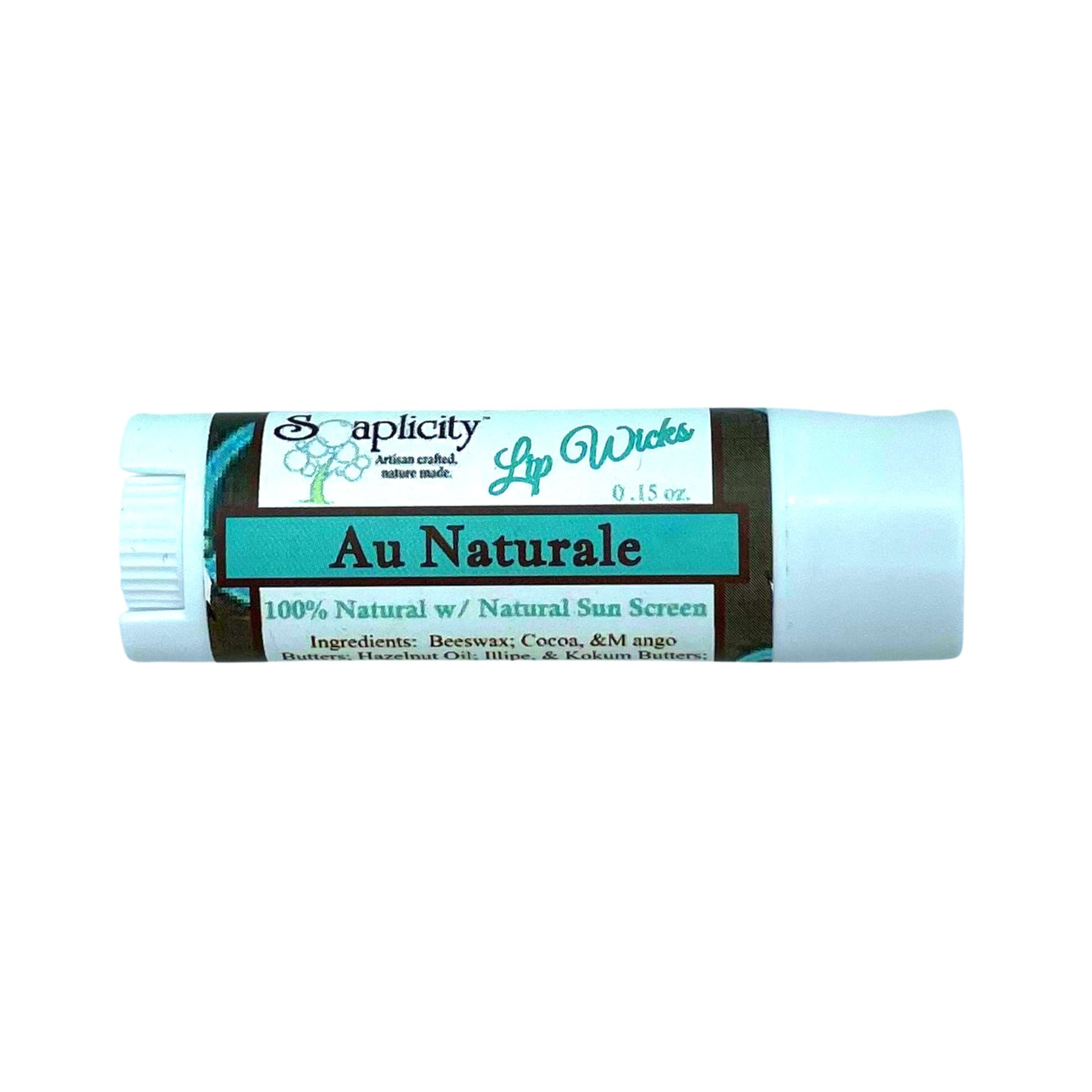 Au Naturale Lip Wick Lip Balm – Unscented Natural Moisturizing Lip Balm with SPF
